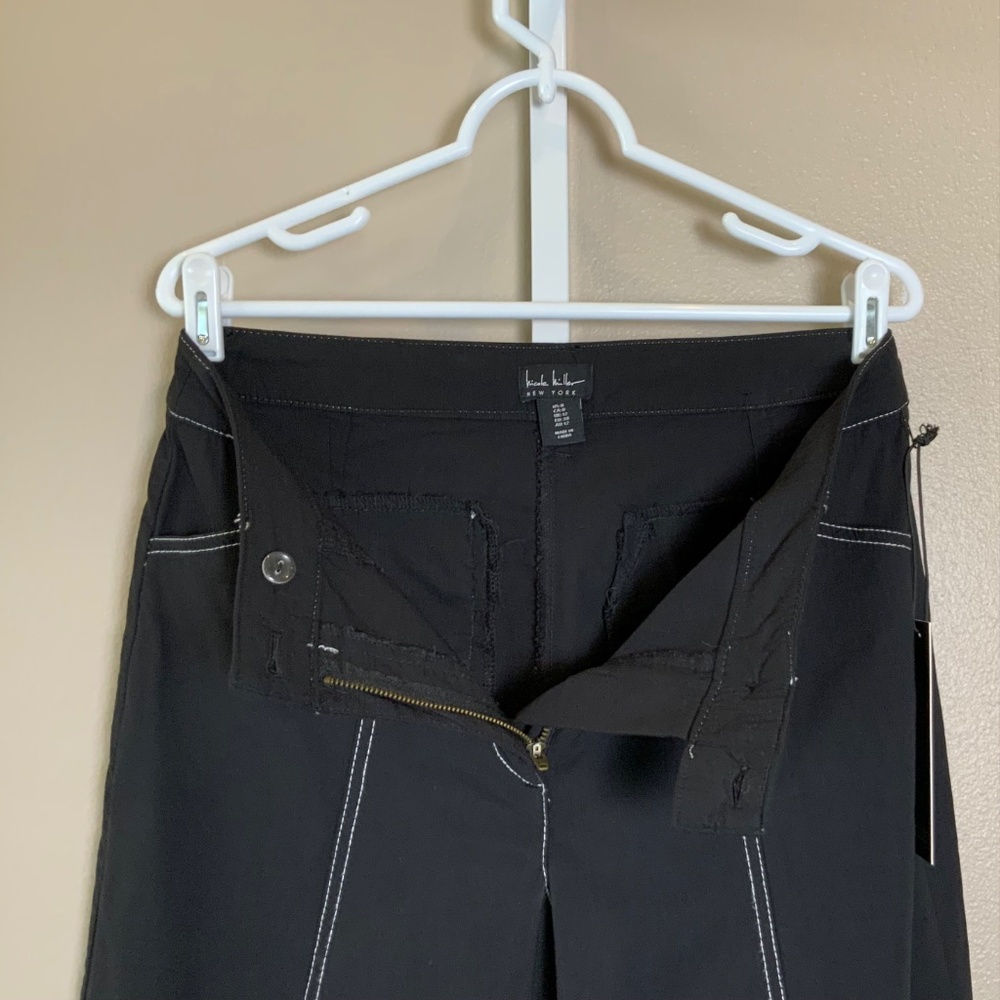 Nicole Miller Contrast Stitch Cropped Pants - Picture 15 of 16